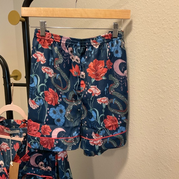 NWT, Anthropology Satin Lounge Set By “Their Nibs”, Size Large - Picture 4 of 5